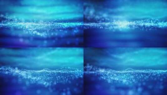 蓝色粒子波医疗科技无缝循环运动背景高清在线视频素材下载