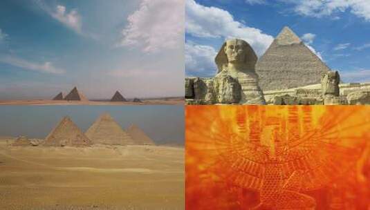 古埃及金字塔法老镜头合集高清在线视频素材下载