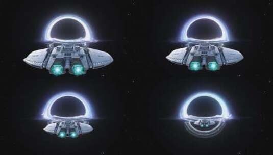 宇宙飞船加速冲向黑洞-事件视界高清在线视频素材下载