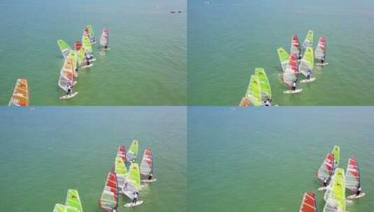 珠海青少年帆船比赛高清在线视频素材下载