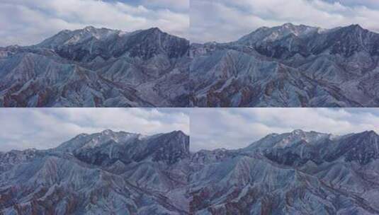航拍高山丘陵雪景高清在线视频素材下载