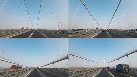 汽车行驶过南沙大桥高清在线视频素材下载