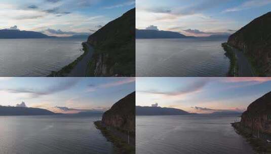 云南大理洱海航拍空境高清在线视频素材下载