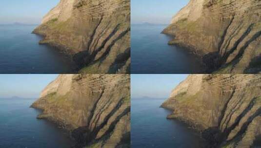 悬崖海岸鸟瞰图高清在线视频素材下载