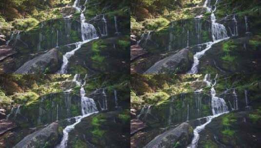 蜿蜒的溪流瀑布高清在线视频素材下载