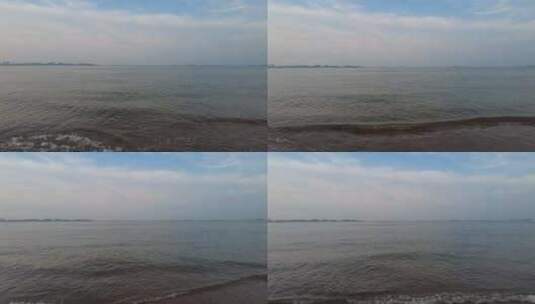 大海海浪沙滩风景蓝天白云实拍高清在线视频素材下载