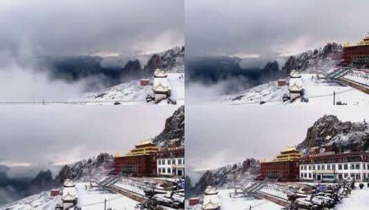 藏区 山脉 川藏线 山川 流水  荒漠大地高清在线视频素材下载