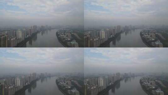 广州海珠区航拍高清在线视频素材下载