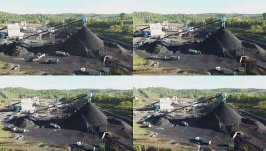 航拍煤矿设备高清在线视频素材下载