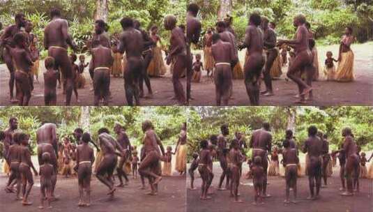 土著人在丛林中跳传统舞蹈高清在线视频素材下载