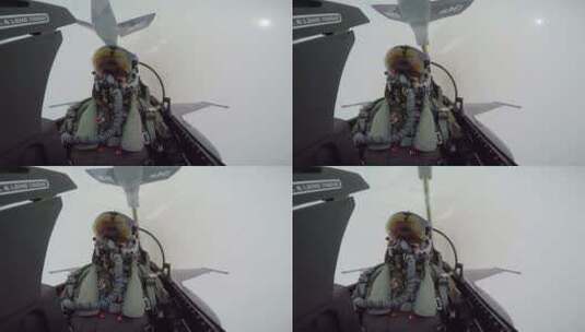 F16战斗机飞行员在驾驶舱高清在线视频素材下载