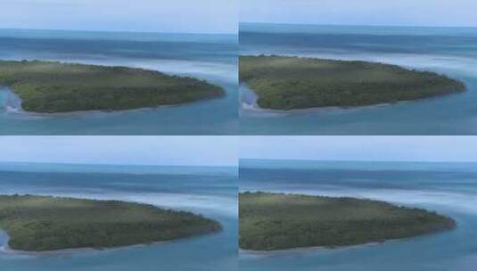 航拍湖泊中的岛屿高清在线视频素材下载