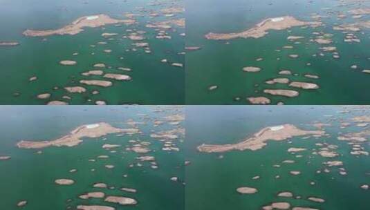 敦煌水上雅丹地貌航拍4K高清在线视频素材下载