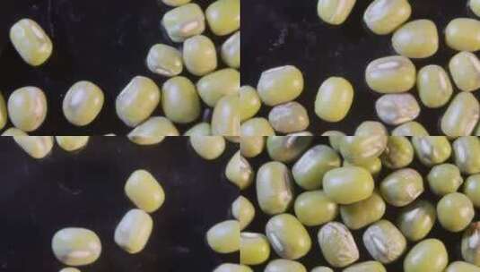 【镜头合集】 微距绿豆去暑中暑杂粮高清在线视频素材下载