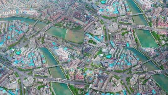 4k航拍贵州黔南州都匀城区剑江大桥高清在线视频素材下载