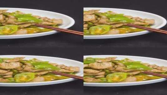 中餐湘菜-小炒肉4k视频高清在线视频素材下载