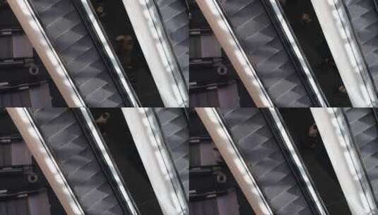 购物中心的自动扶梯高清在线视频素材下载