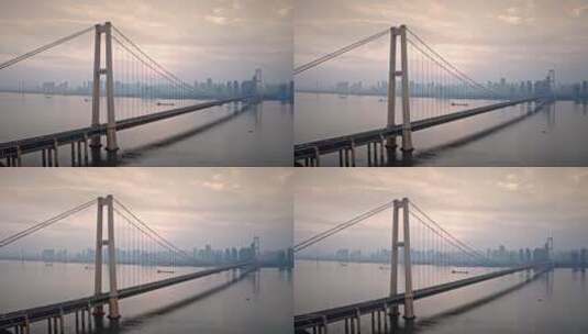 湖北武汉城市风光航拍视频高清在线视频素材下载