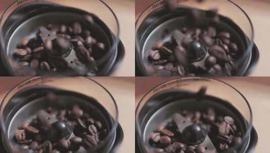 咖啡豆掉进咖啡壶里高清在线视频素材下载
