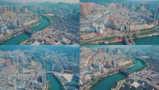 4k航拍贵州铜仁城区素材高清在线视频素材下载