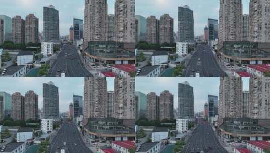 上海钦州北路航拍风光高清在线视频素材下载