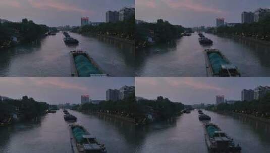 杭州京杭大运河老街区高清在线视频素材下载