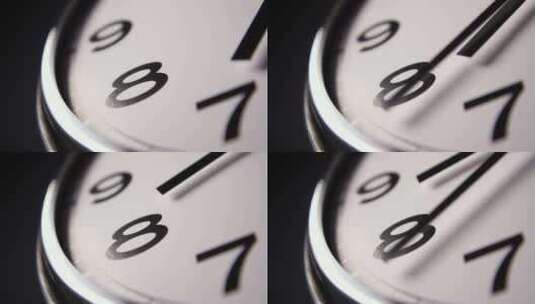 CLOSEUP，延时传递数字的现代时钟指针高清在线视频素材下载