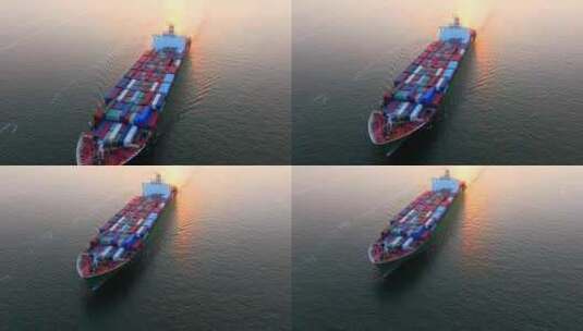 轮船货轮海运外贸航运高清在线视频素材下载