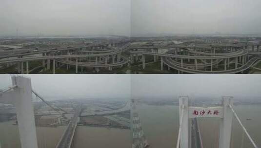 广州跨海大桥航拍4K高清在线视频素材下载