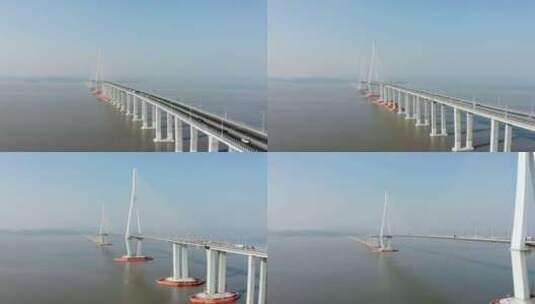 航拍宁波象山港大桥高清在线视频素材下载