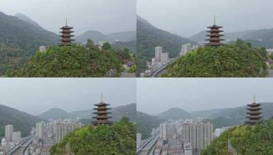 中国古建筑与现代建筑高清在线视频素材下载
