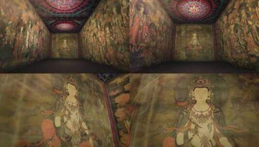 法海寺壁画高清在线视频素材下载