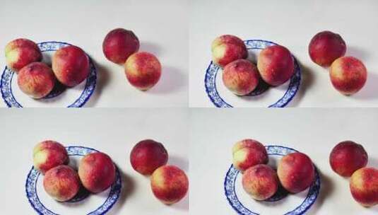 营养健康水果桃子百花桃高清在线视频素材下载