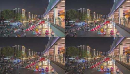 深圳龙华区大浪商业街人流延时8高清在线视频素材下载
