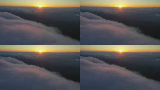 湖北利川齐岳山上日落时分云海美景高清在线视频素材下载