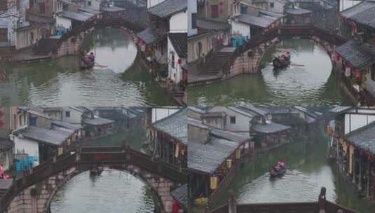 浙江绍兴安昌古镇航拍高清在线视频素材下载