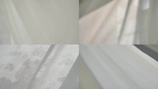 窗帘随风飘动慢镜头视频素材高清在线视频素材下载