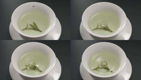 茶叶滴水龙井茶高清在线视频素材下载