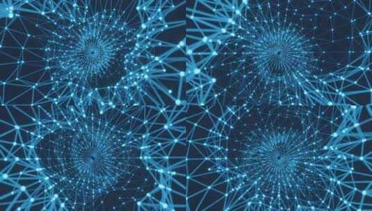 蓝色科技感网络线路连接画面高清在线视频素材下载