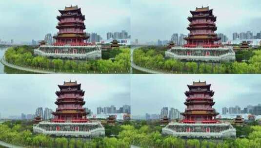 宜春城市地标航拍素材高清在线视频素材下载