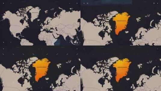 格陵兰Hud新闻地图高清在线视频素材下载