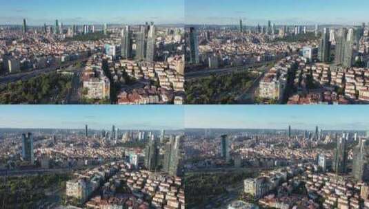 城市中的摩天大楼（伊斯坦布尔）高清在线视频素材下载