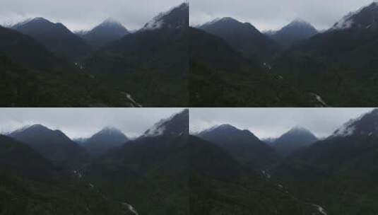 西藏林芝莲花圣地墨脱热带雨林云雾高空航拍高清在线视频素材下载
