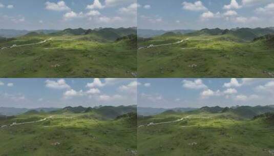贵州阿西里西草原航拍高清在线视频素材下载