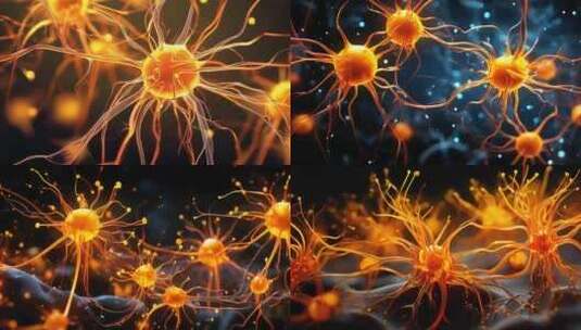 神经系统细胞生物科技科学高清在线视频素材下载