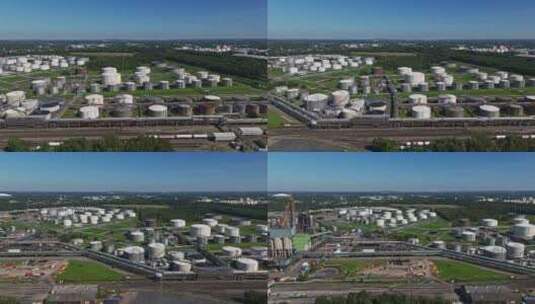 德国盖尔森基兴西部石油天然气公司鸟瞰图。高清在线视频素材下载