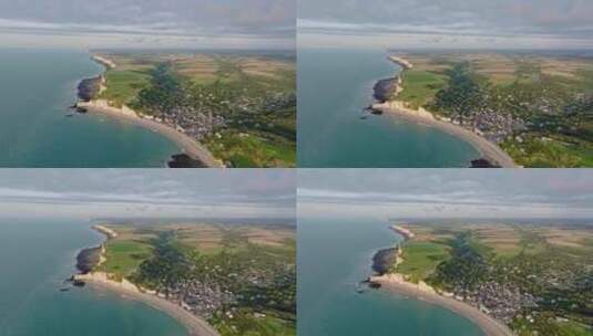 Etretat，法国，海岸，海滩高清在线视频素材下载