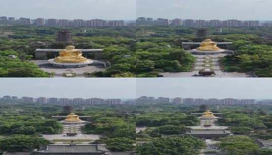 竖屏航拍重庆华岩旅游风景区华岩寺高清在线视频素材下载