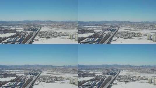 航拍雪景 冬至节气 冬天雪景  冬季高清在线视频素材下载