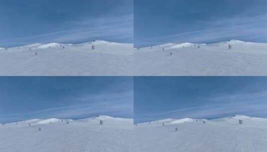 航拍极寒的内蒙古大雪原高清在线视频素材下载